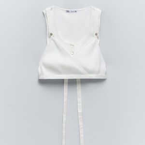 NWT Zara Vest Crop Top